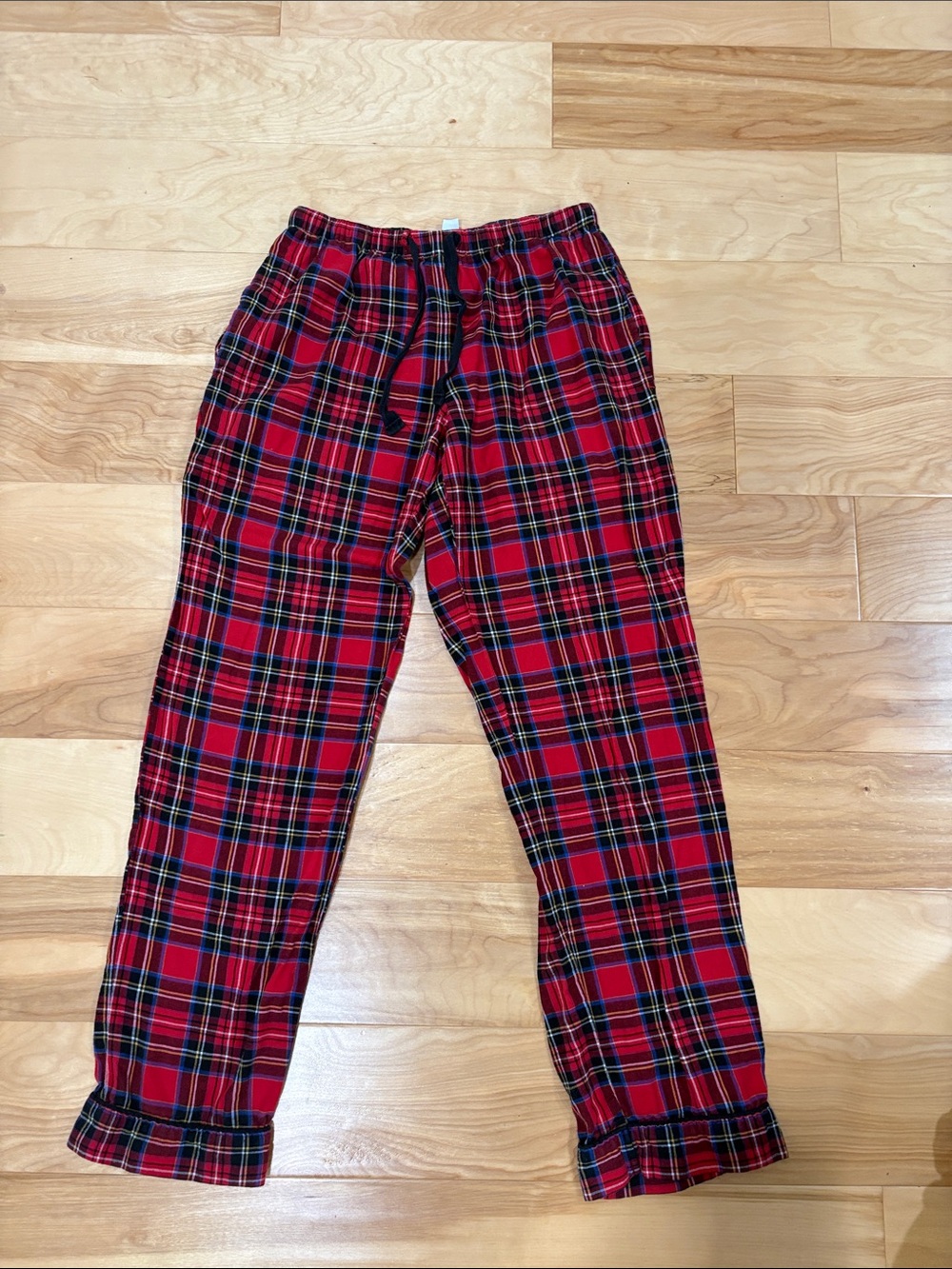 Lands' End Red Plaid Flannel Lounge Pants